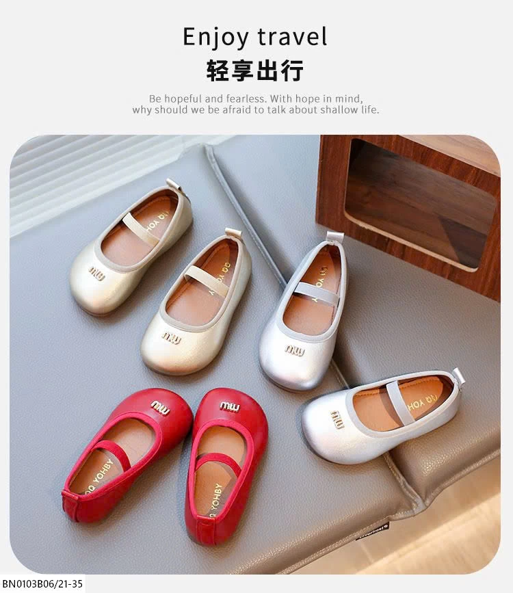 GIÀY BÚP BÊ MIN TRƠN MÀU DA BÓNG