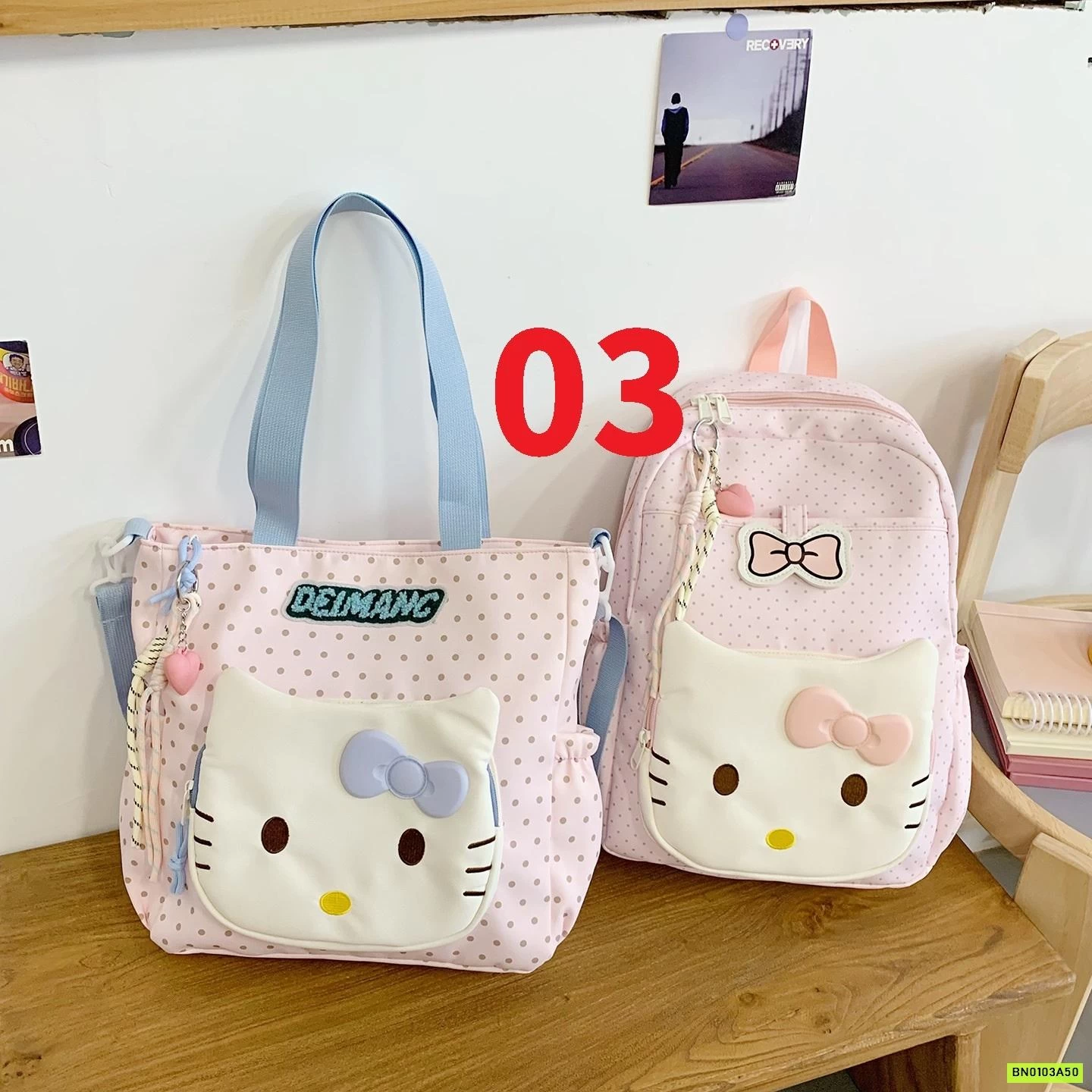 BALO TÚI ĐEO CHÉO KITTY DỄ THƯƠNG