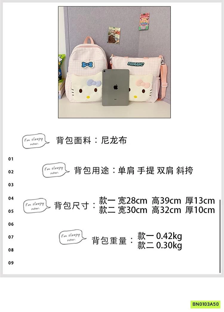 BALO TÚI ĐEO CHÉO KITTY DỄ THƯƠNG