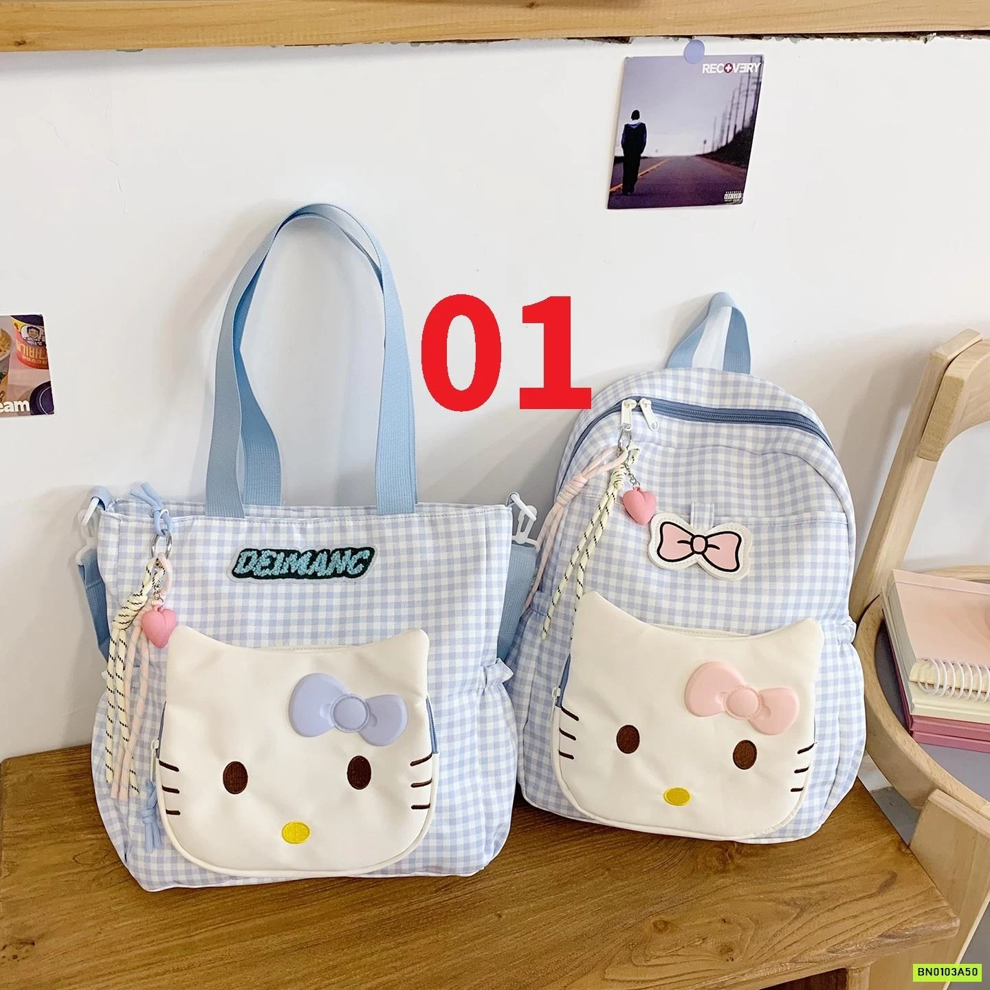 BALO TÚI ĐEO CHÉO KITTY DỄ THƯƠNG