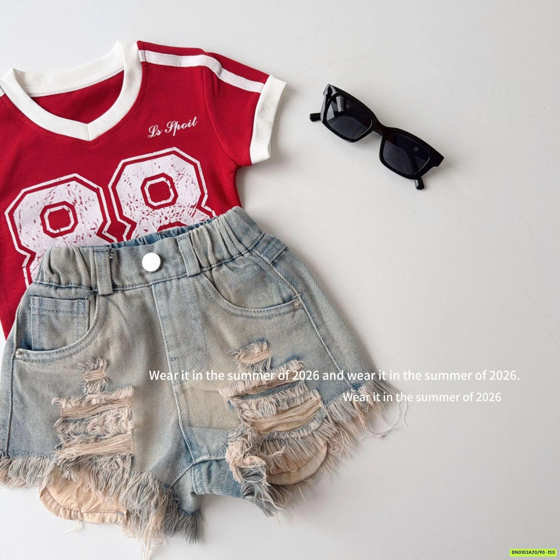 CROPTOP ĐỎ SỌC VAI 88 T&QKIDS