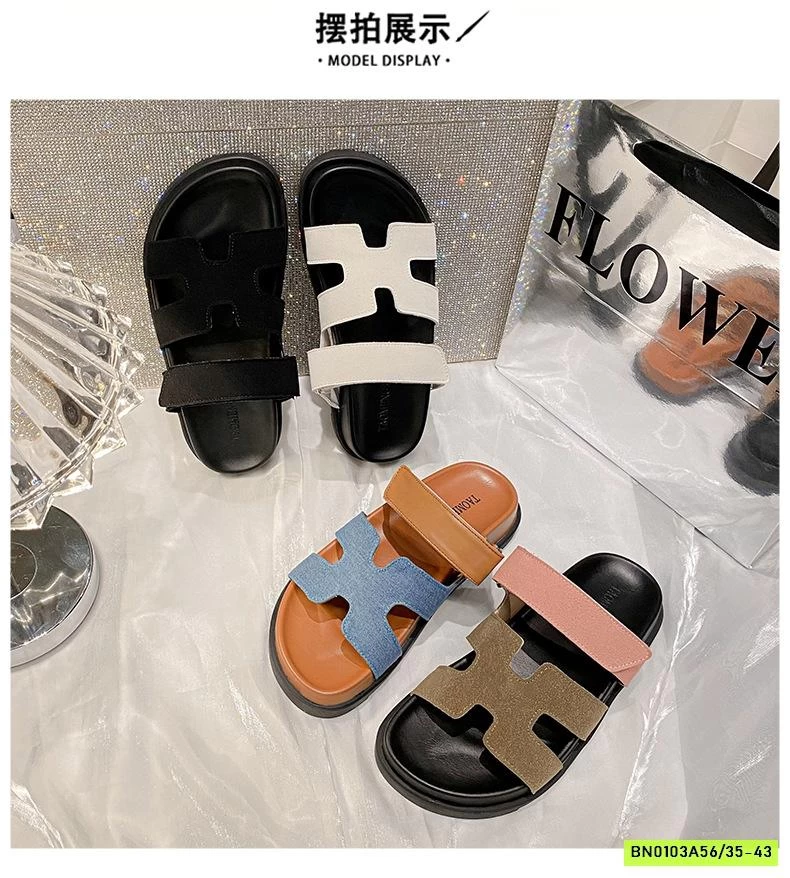 DÉP LÊ CHỮ H QUAI DA LỘN