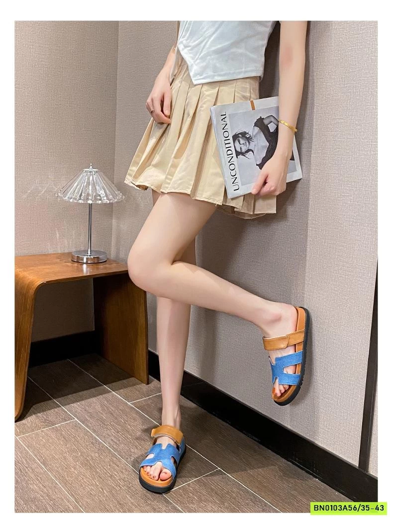 DÉP LÊ CHỮ H QUAI DA LỘN