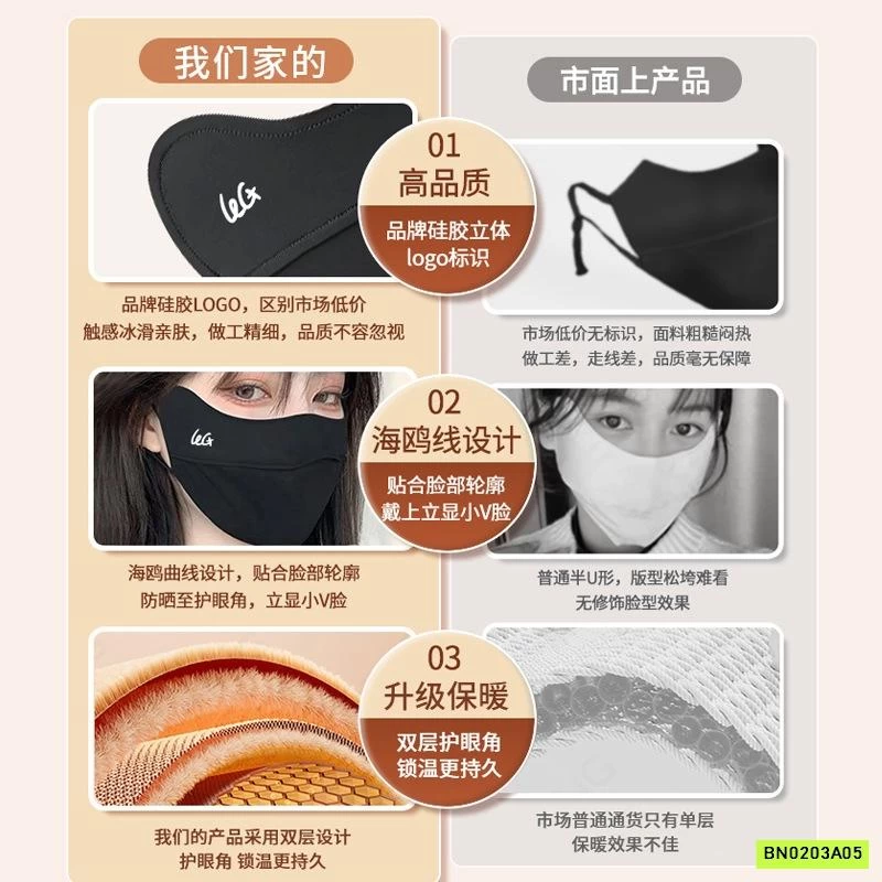 SÉT 3 KHẨU TRANG 5D CHỐNG NẮNG