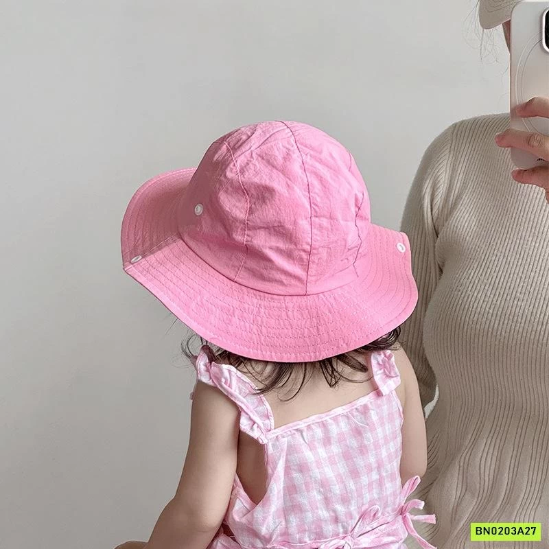 MŨ BÈO THÊU NƠ CHO BÉ