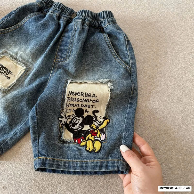 Quần sooc jean mickey MMY