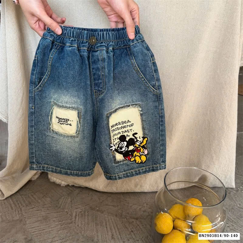 Quần sooc jean mickey MMY