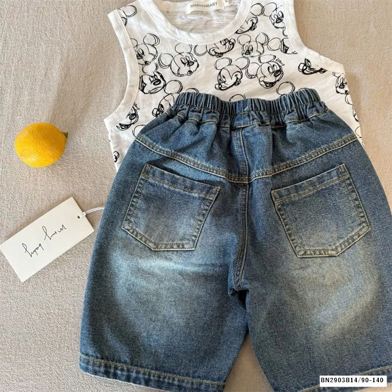 Quần sooc jean mickey MMY