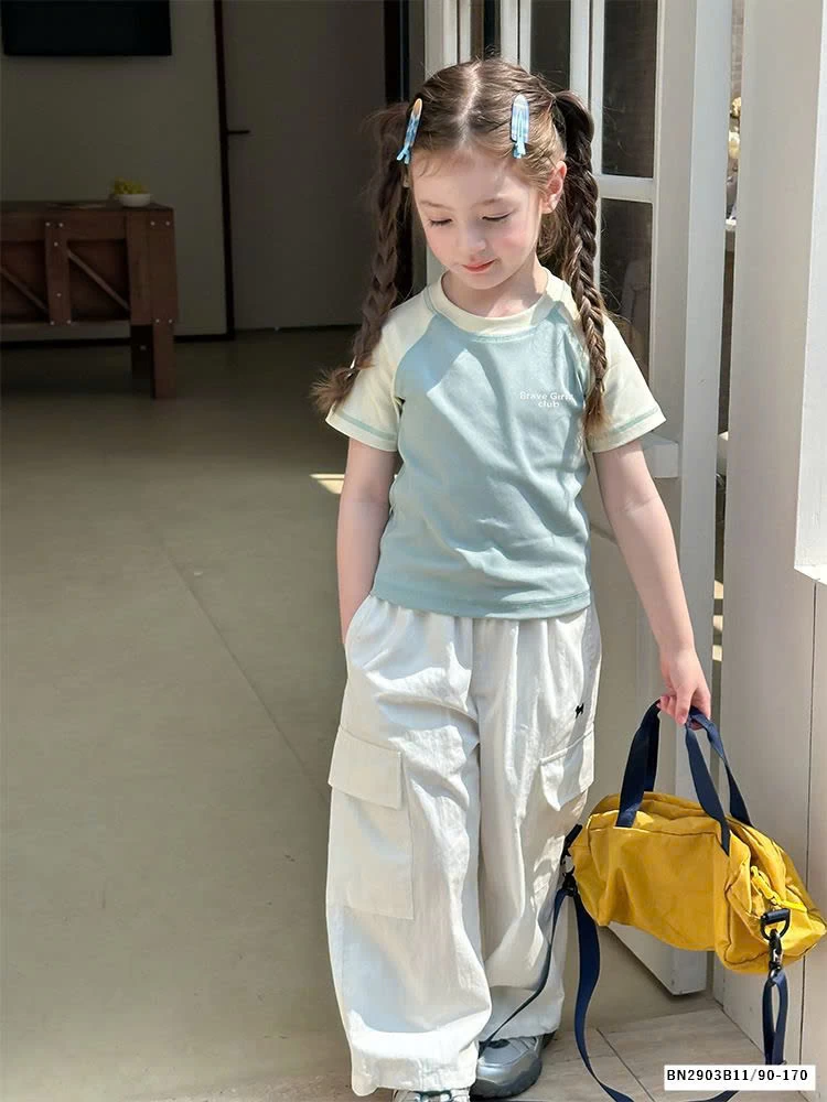 ÁO THUN PHỐI MÀU CHỈ NỔI  AMBB 25B027