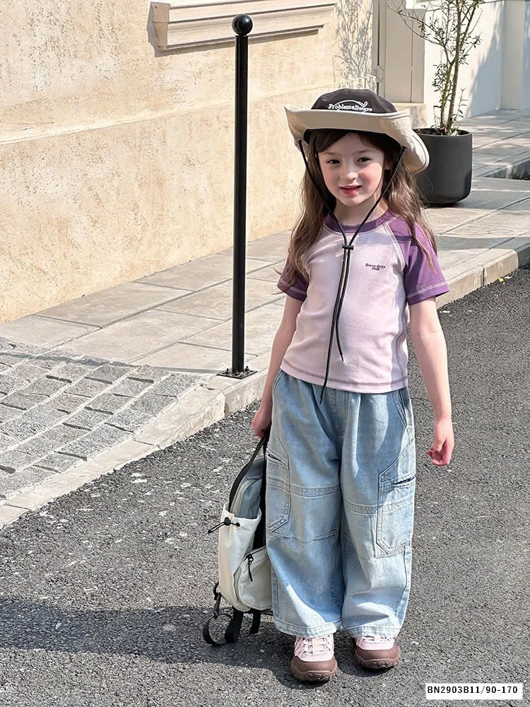 ÁO THUN PHỐI MÀU CHỈ NỔI  AMBB 25B027