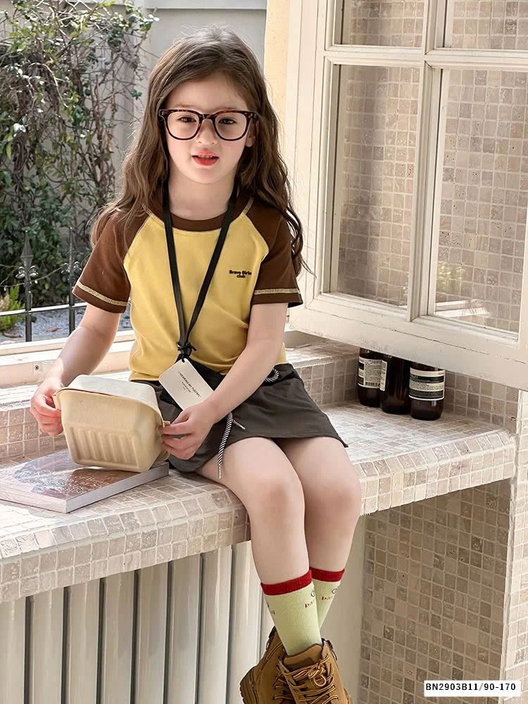 ÁO THUN PHỐI MÀU CHỈ NỔI AMBB 25B027