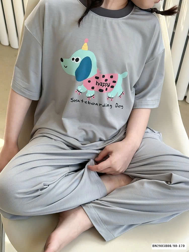 BỘ NGỦ COTTON HOẠT HÌNH AMBB  25B142