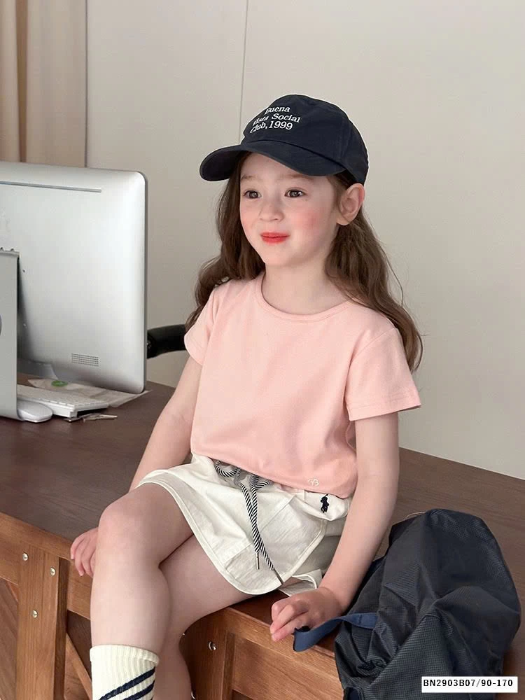 ÁO THUN TRƠN THÊU CHỮ B 25A078