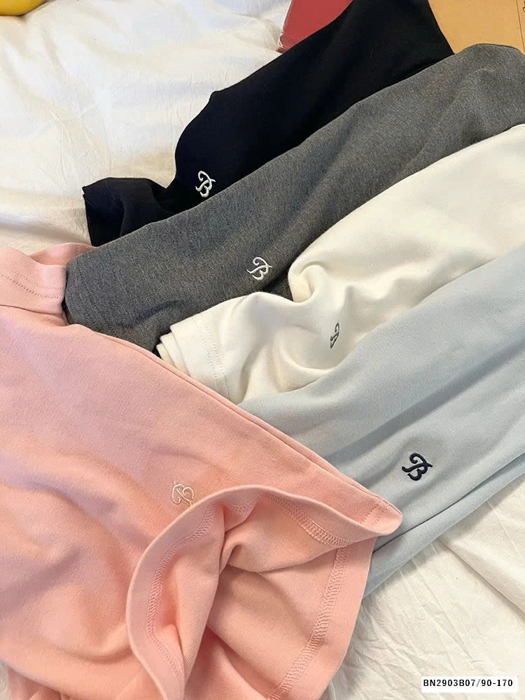 ÁO THUN TRƠN THÊU CHỮ B 25A078