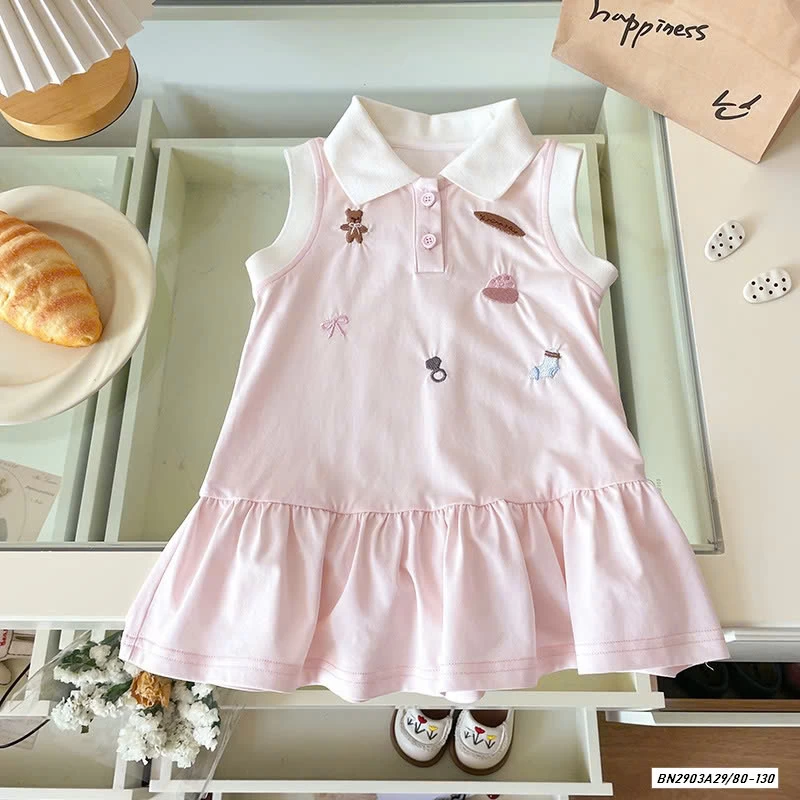 POLO HỒNG THÊU HÌNH