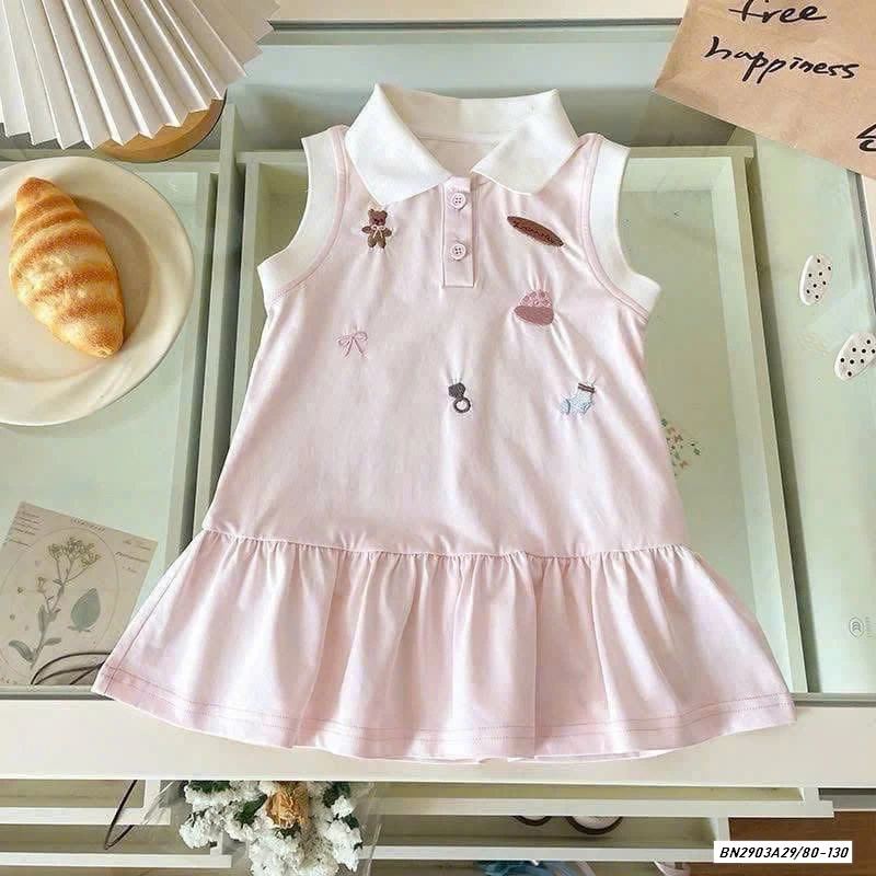 POLO HỒNG THÊU HÌNH