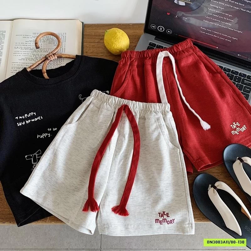 SHORT COTTON PHỐI MÀU DÂY