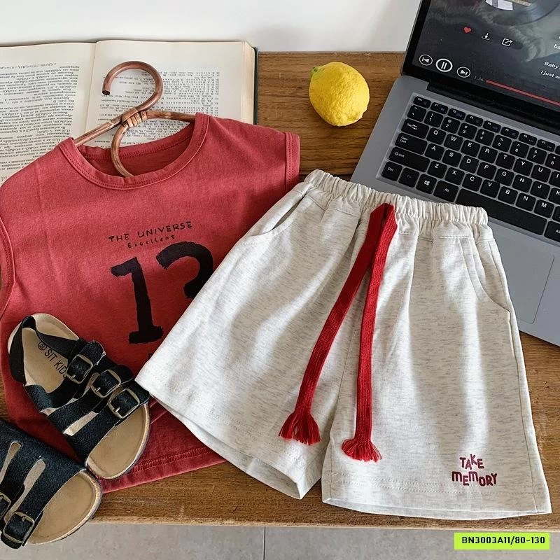 SHORT COTTON PHỐI MÀU DÂY