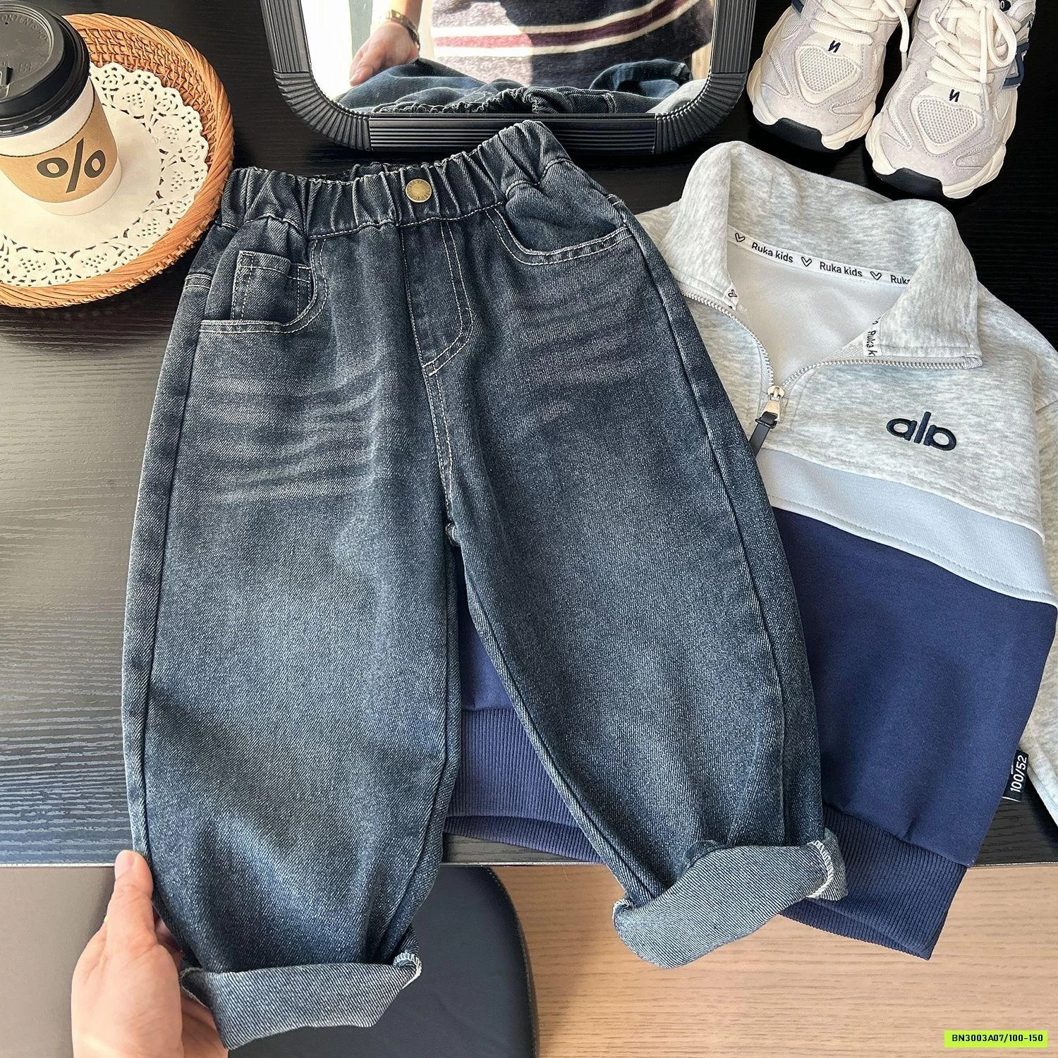 BST JEANS BAGGY TÚI TÚI SAU