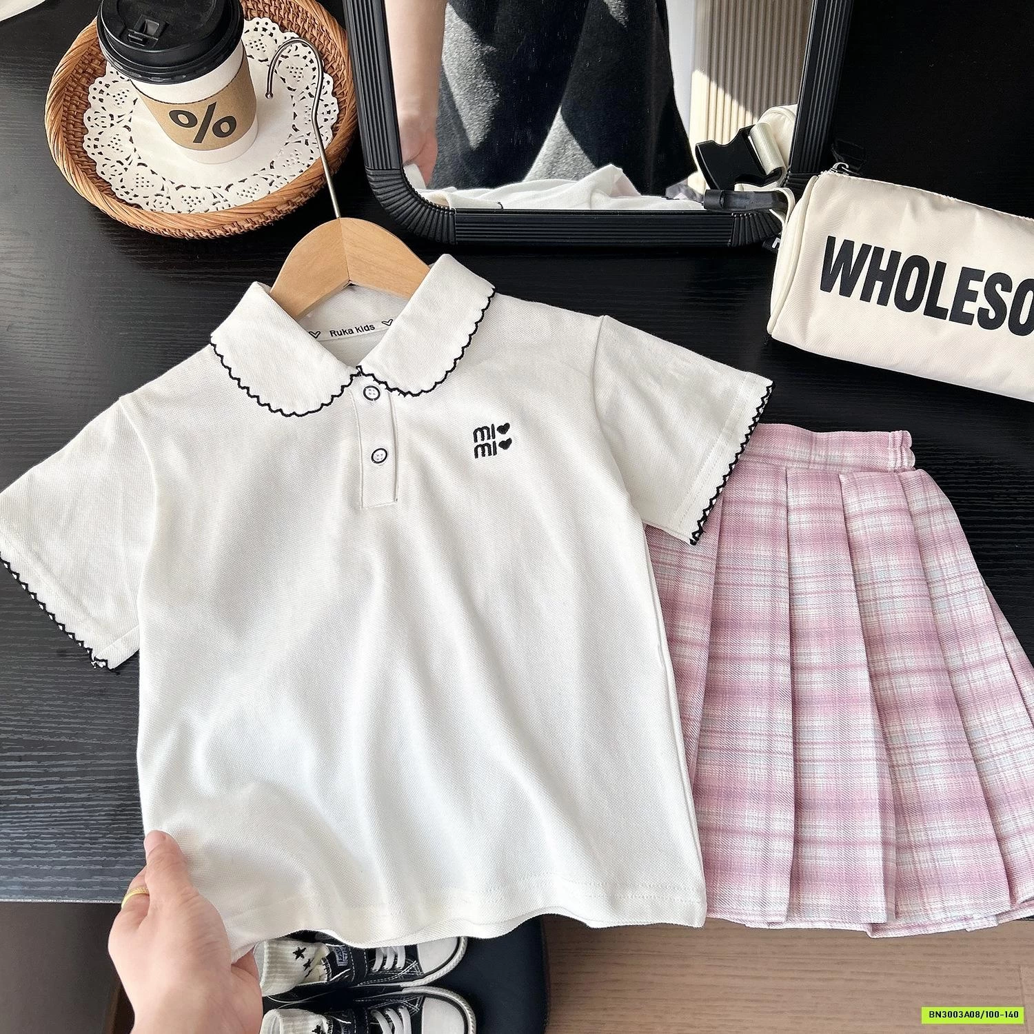 POLO CỔ SEN THÊU MINMIN KACADY BG
