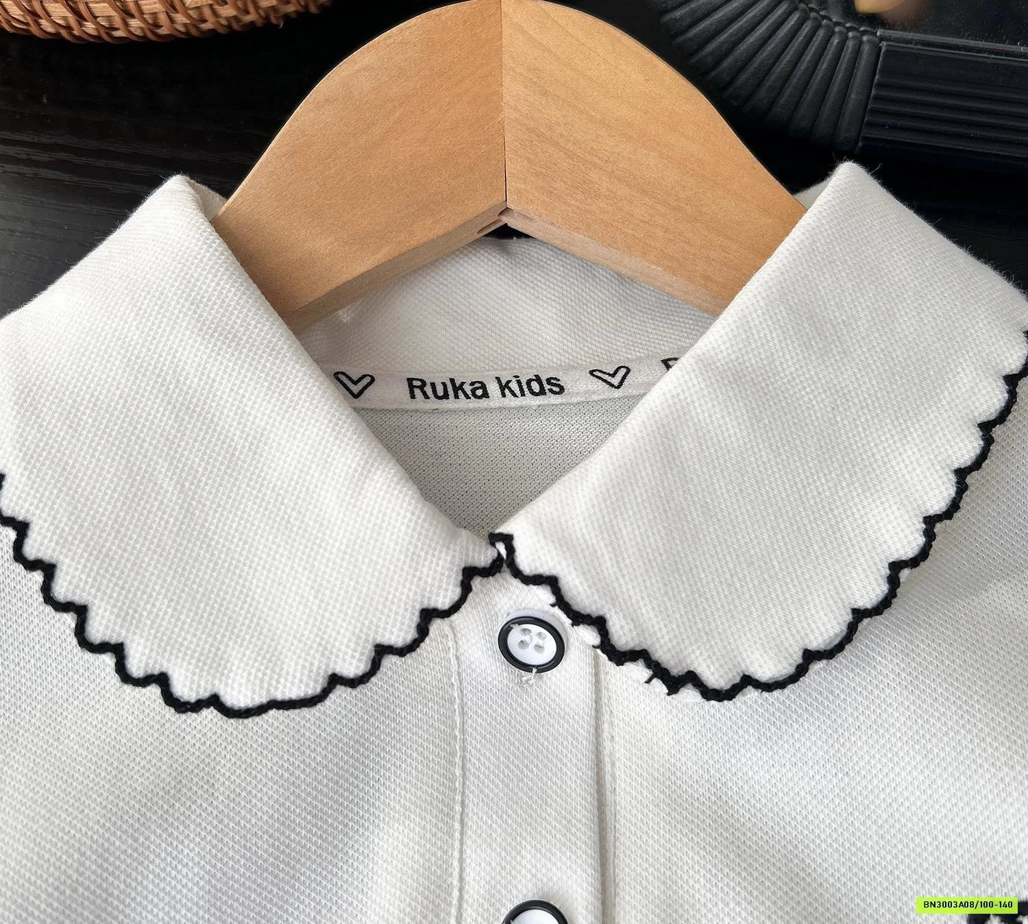 POLO CỔ SEN THÊU MINMIN KACADY BG