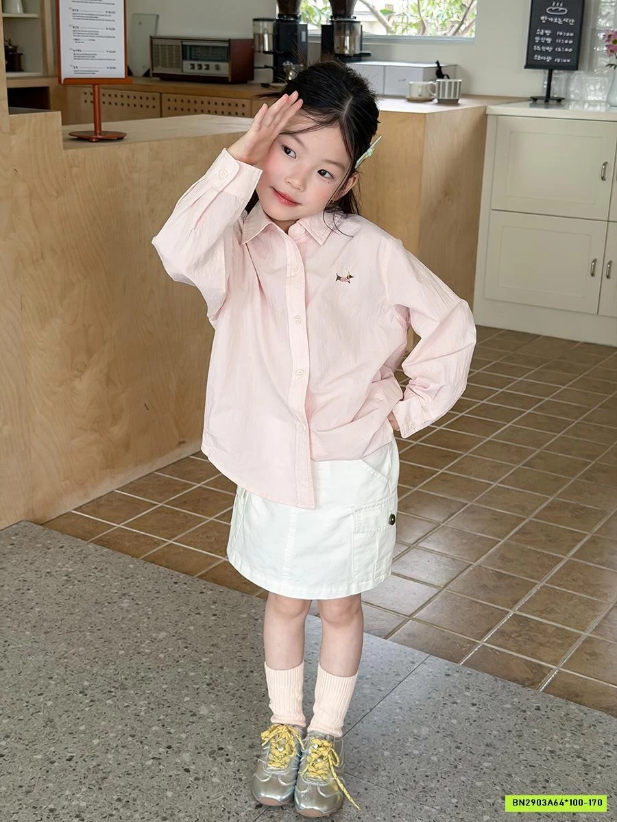 SƠ MI ĐŨI DÀI TAY THÊU LOGO 26A045 AMBB