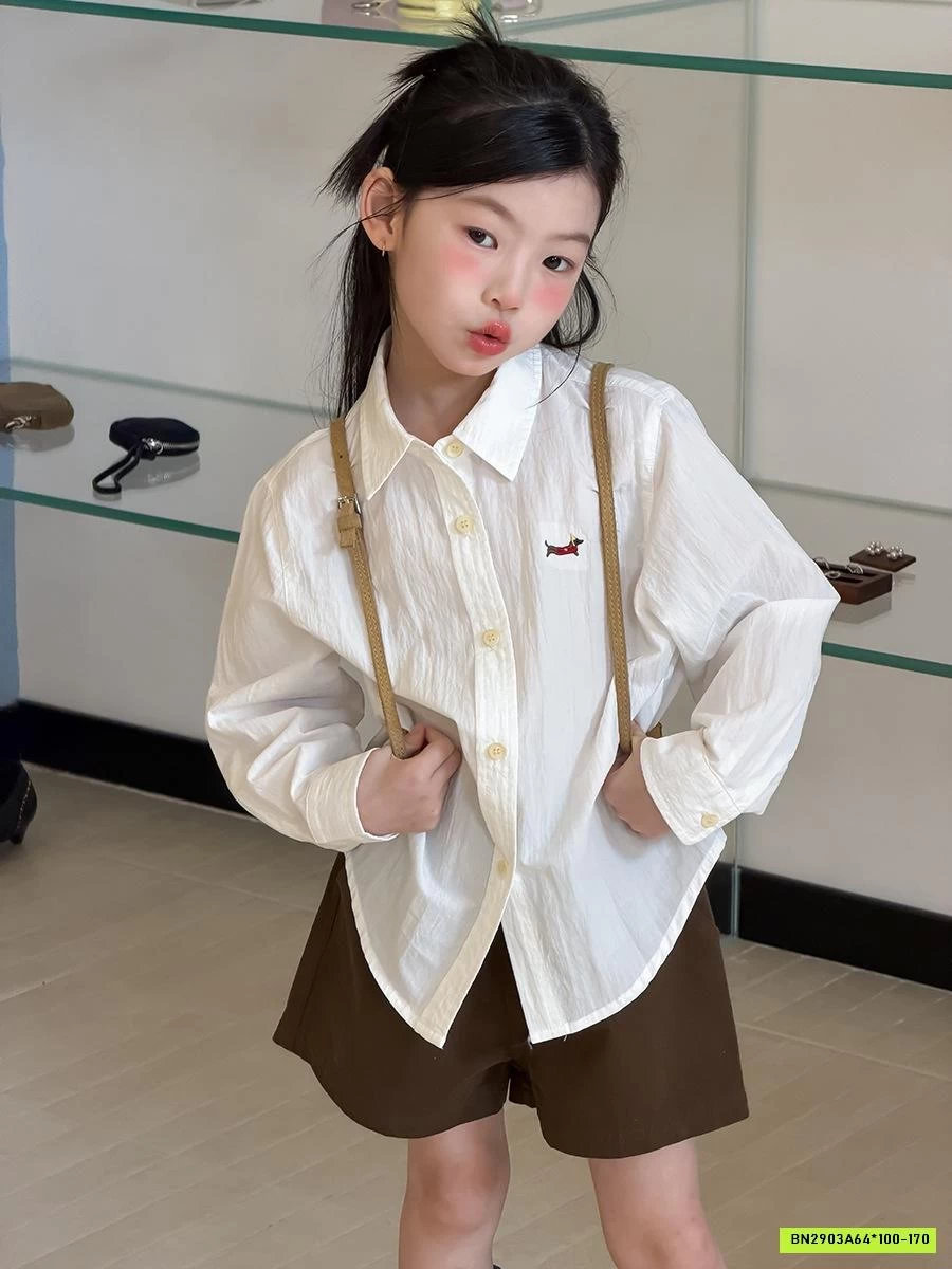 SƠ MI ĐŨI DÀI TAY THÊU LOGO 26A045 AMBB