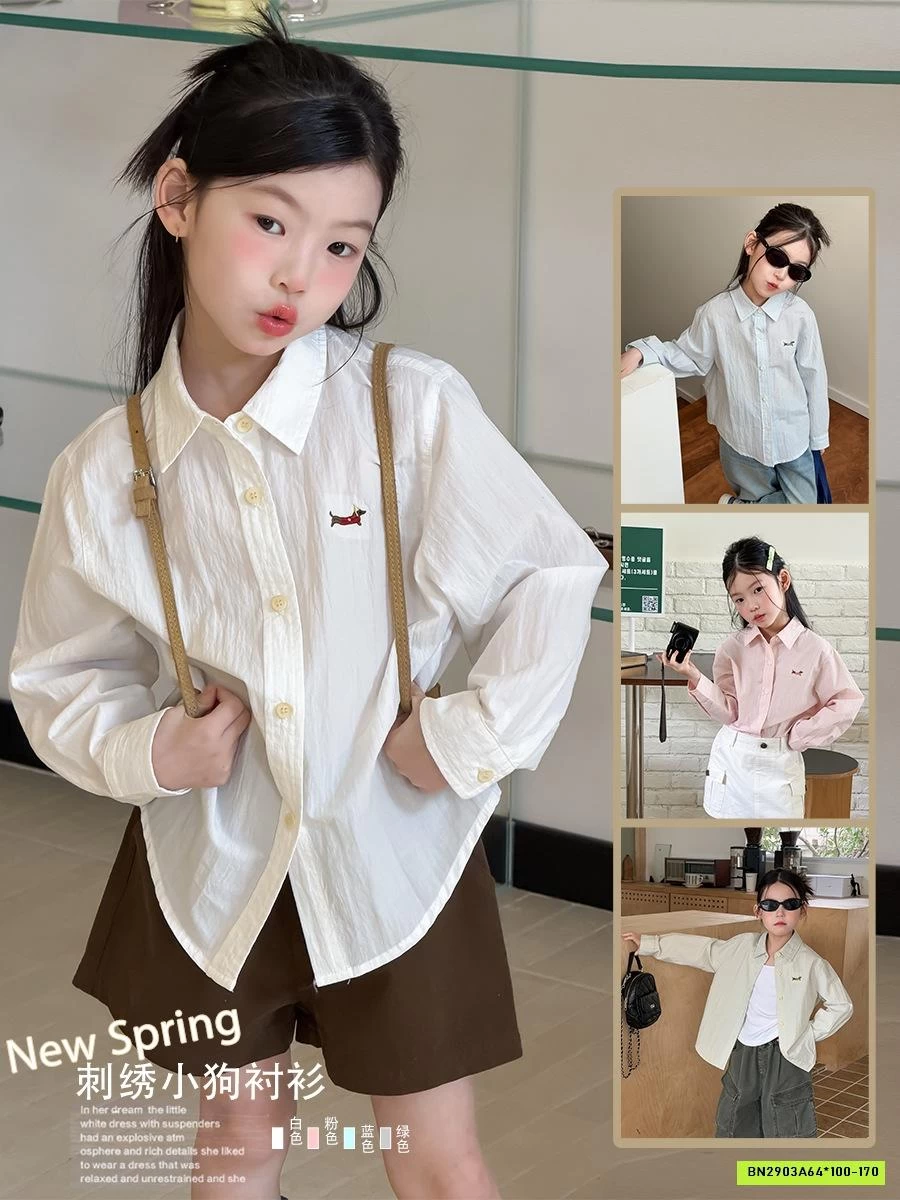 SƠ MI ĐŨI DÀI TAY THÊU LOGO 26A045 AMBB