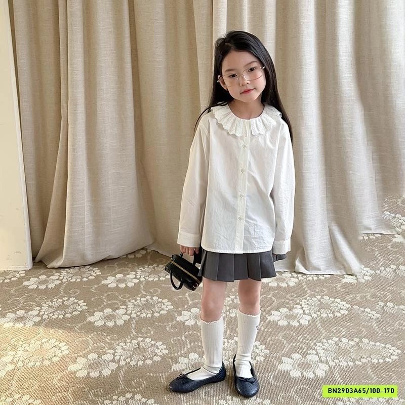 SƠ MI TRẮNG CỔ REN 26A154 AMBB