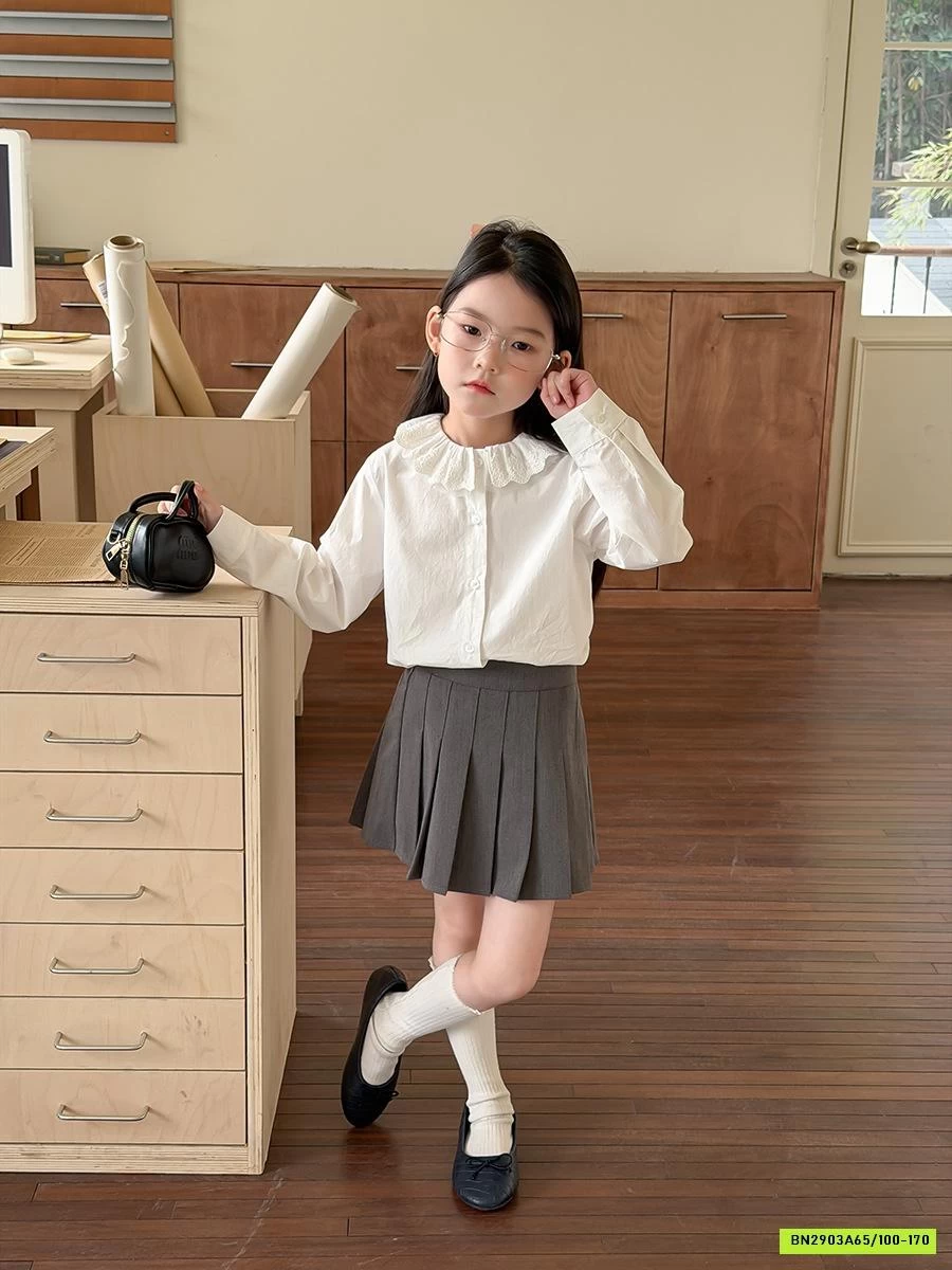 SƠ MI TRẮNG CỔ REN 26A154 AMBB