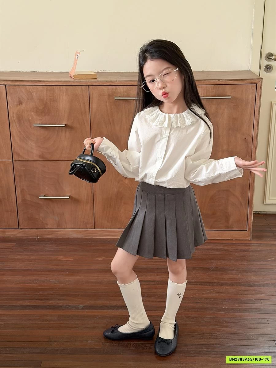 SƠ MI TRẮNG CỔ REN 26A154 AMBB