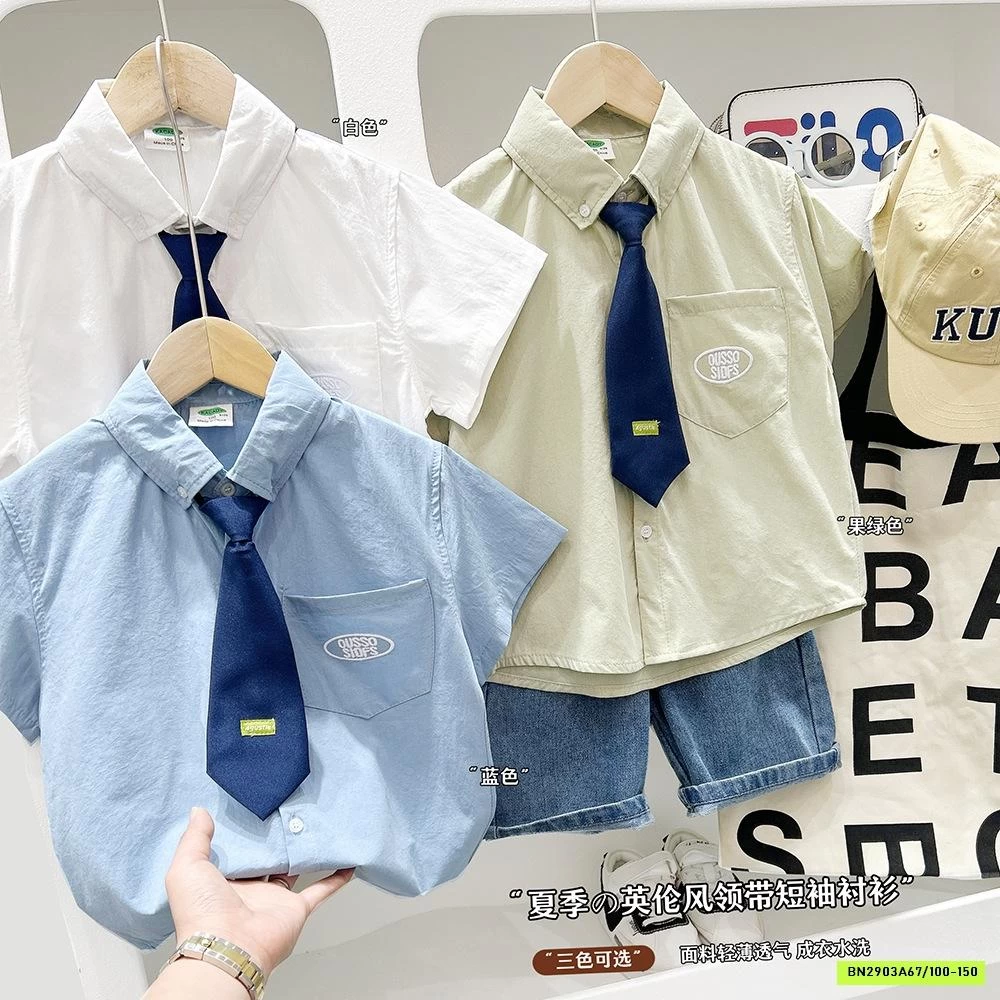 SƠ MI NGẮN TAY KÈM CÀ VẠT KACADY