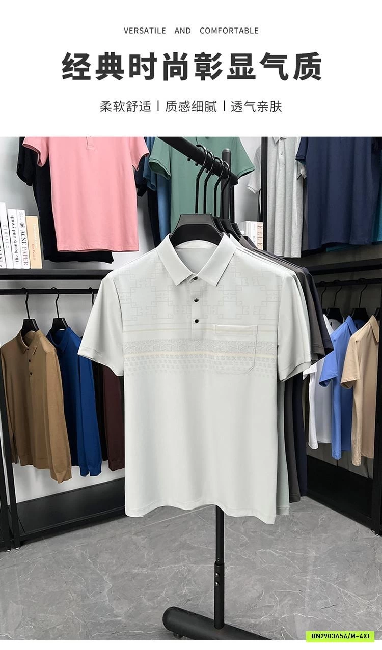 POLO NAM HỌA TIẾT TÚI NGỰC