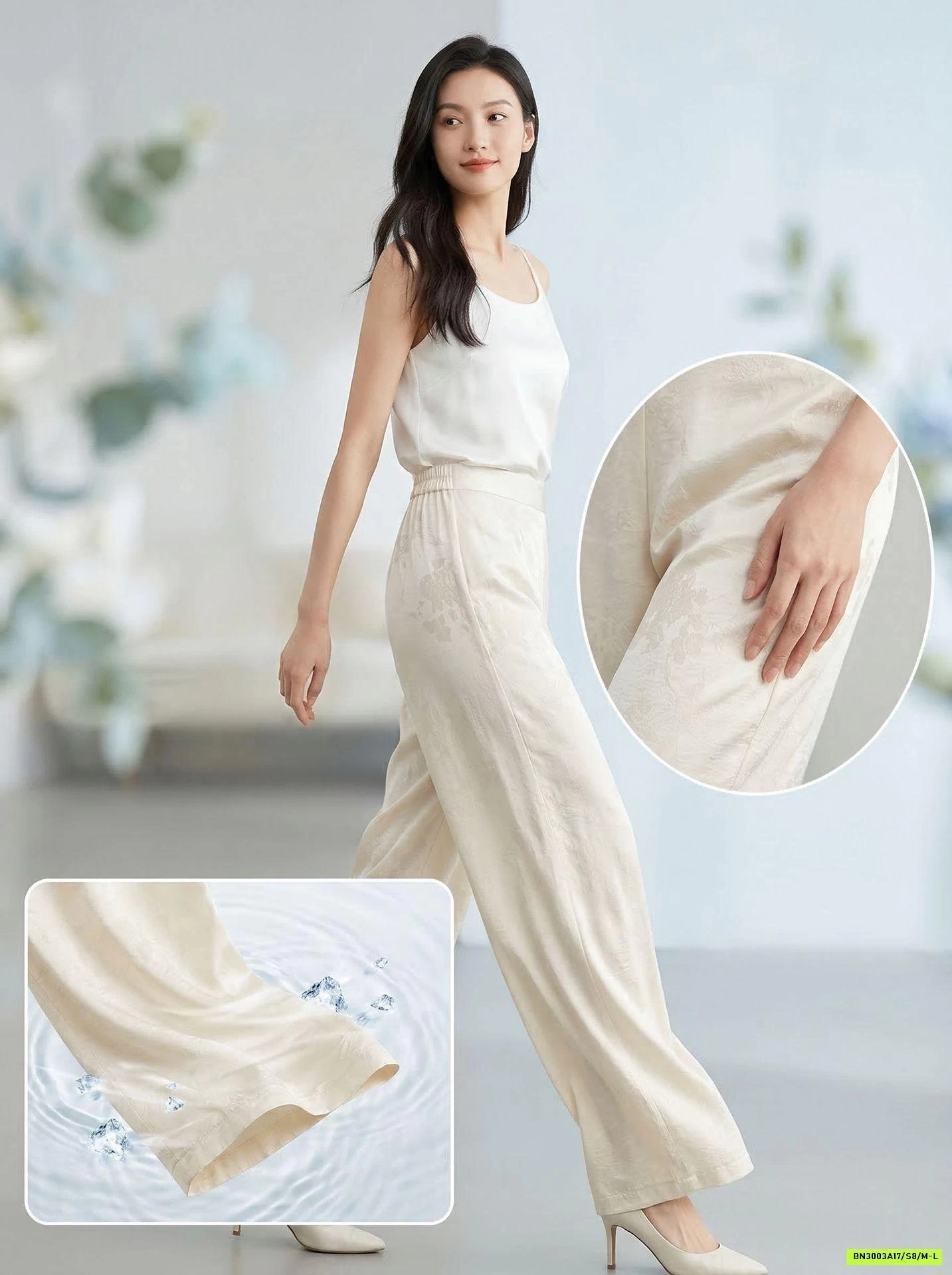 QUẦN LỤA ĐŨI SUÔNG THÊU NỔI