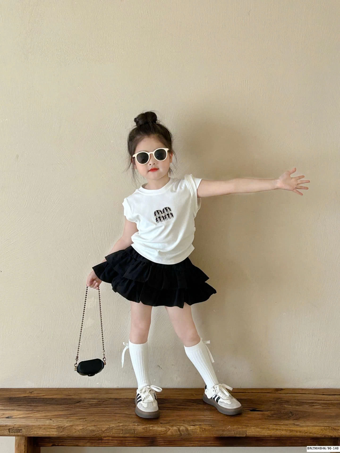 SÉT ÁO THUN HỞ LƯNG MIX CHÂN VÁY