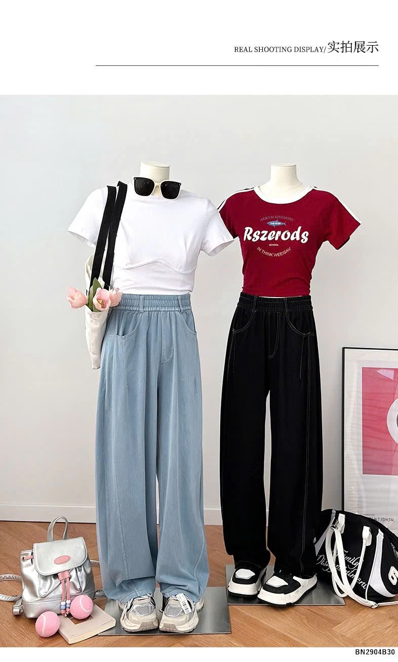 QUẦN JEAN TENCEL ỐNG RỘNG