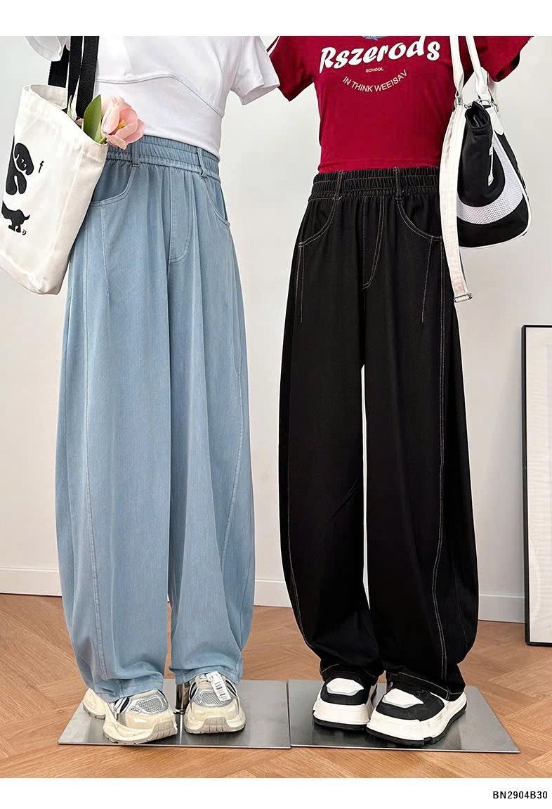 QUẦN JEAN TENCEL ỐNG RỘNG