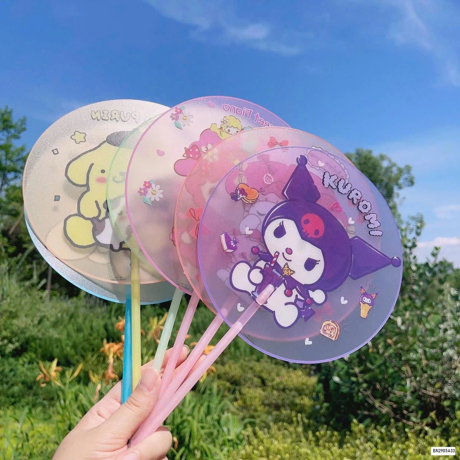 SÉT 2 QUẠT CẦM TAY KUROMI