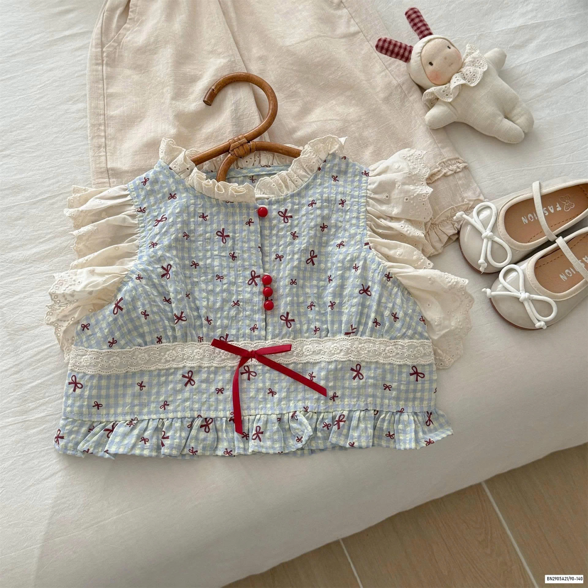 SÉT ÁO HOA CÁNH TIÊN MIX QUẦN SUÔNG