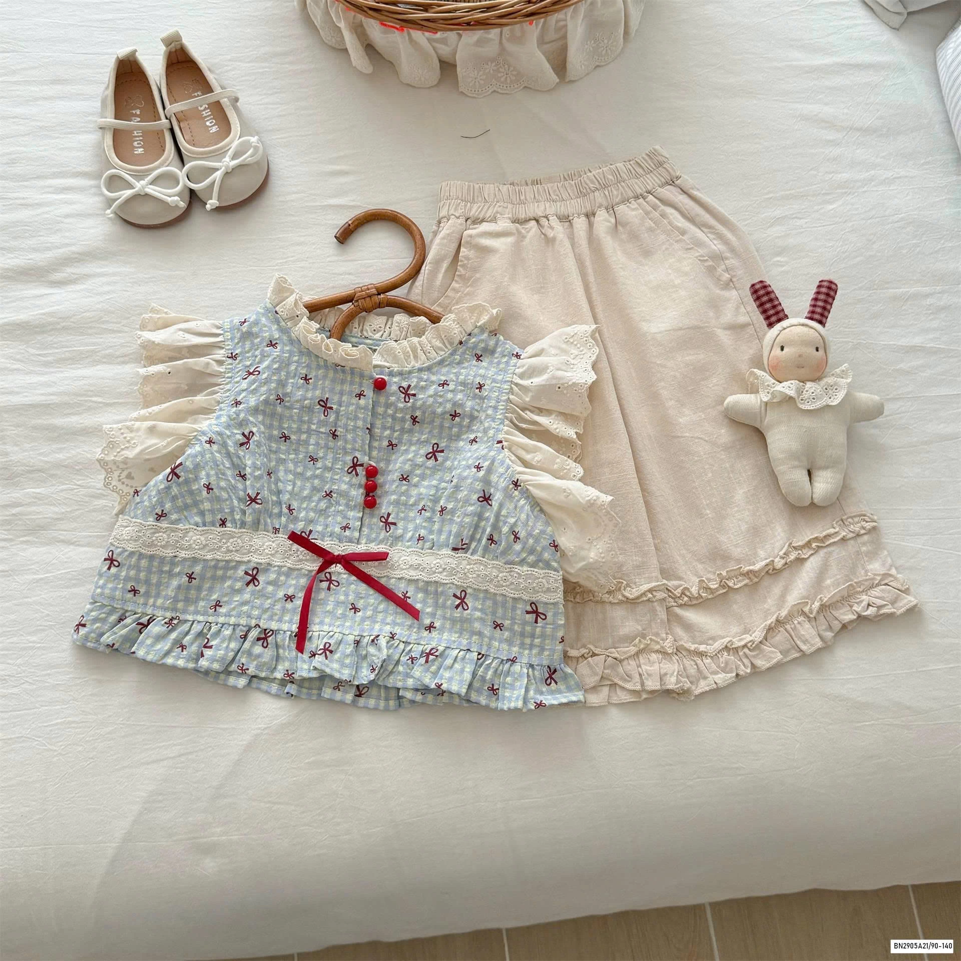 SÉT ÁO HOA CÁNH TIÊN MIX QUẦN SUÔNG