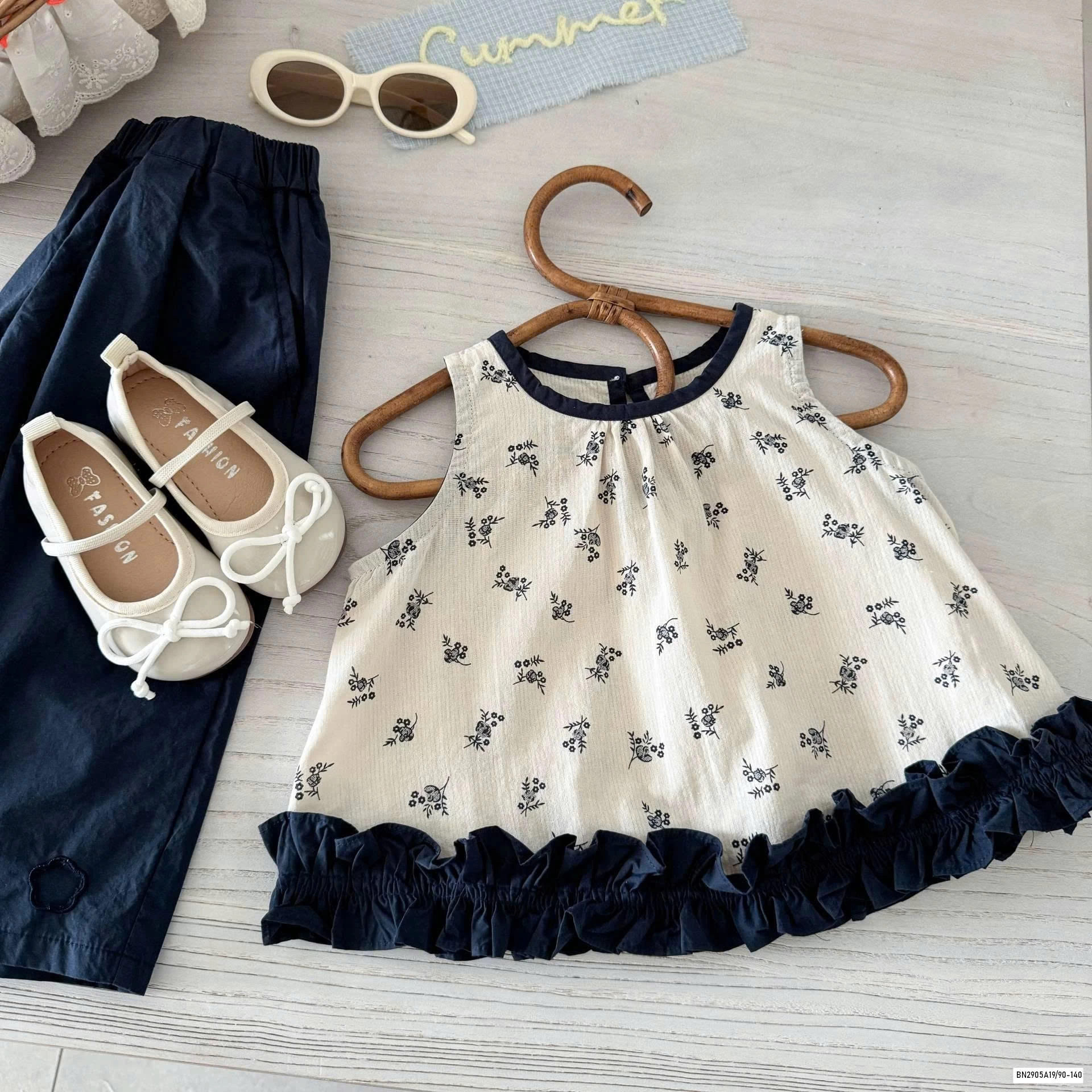 SÉT ÁO HOA BBD MIX QUẦN SUÔNG