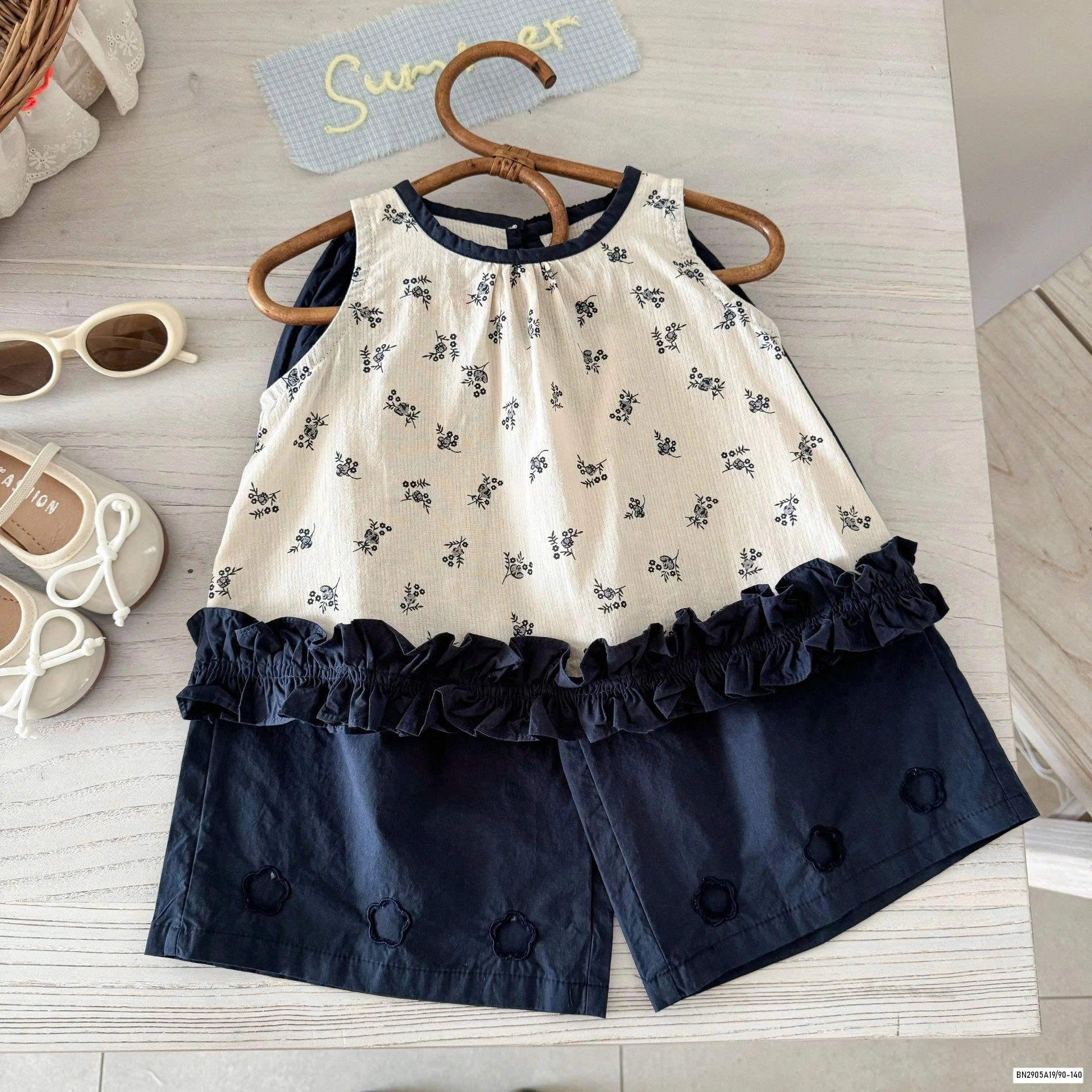 SÉT ÁO HOA BBD MIX QUẦN SUÔNG