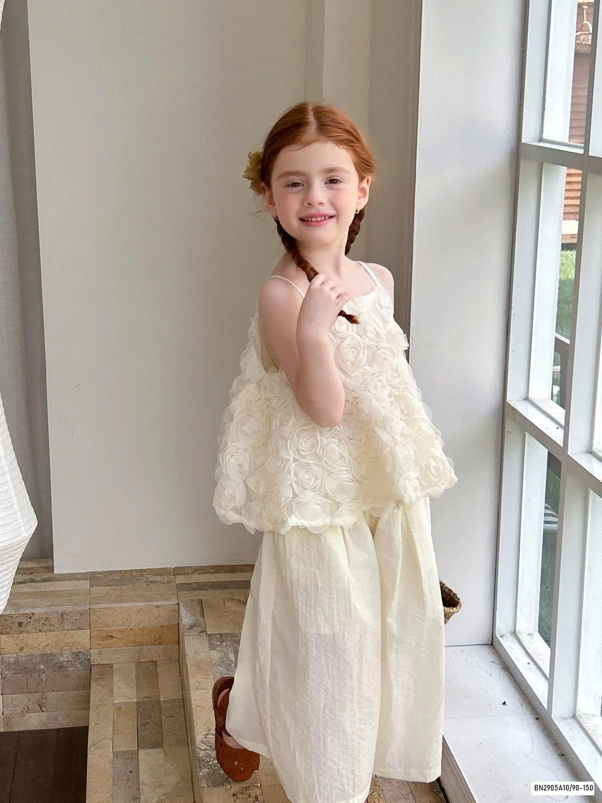 SÉT ÁO 2 DÂY HOA 3D MIX QUẦN SUÔNG