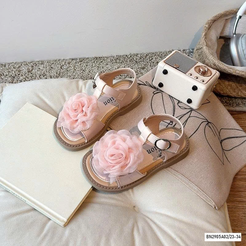 SANDAL GẮN HOA HỒNG