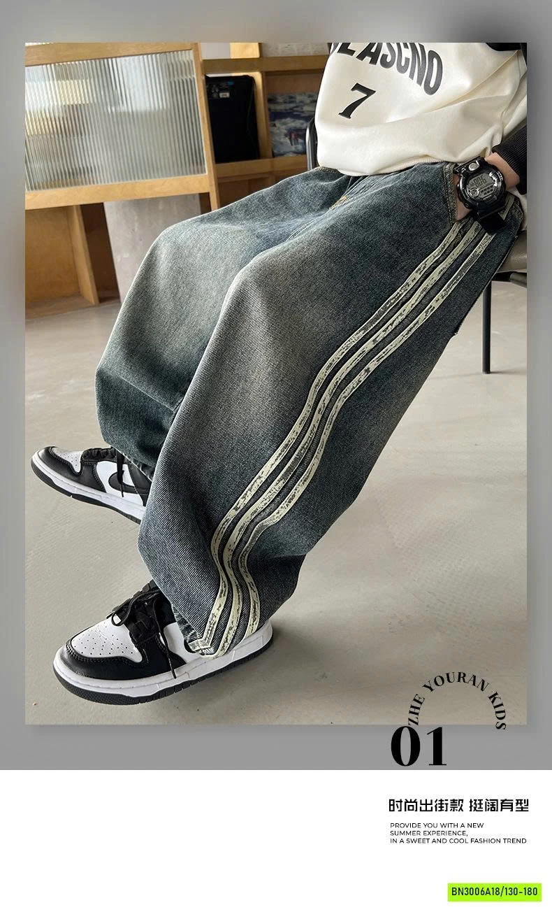 JEANS SUÔNG SỌC BÊN SZ ĐẠI