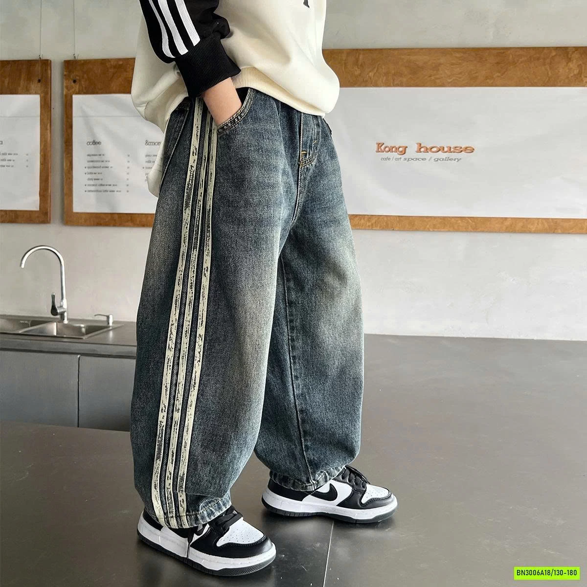 JEANS SUÔNG SỌC BÊN SZ ĐẠI