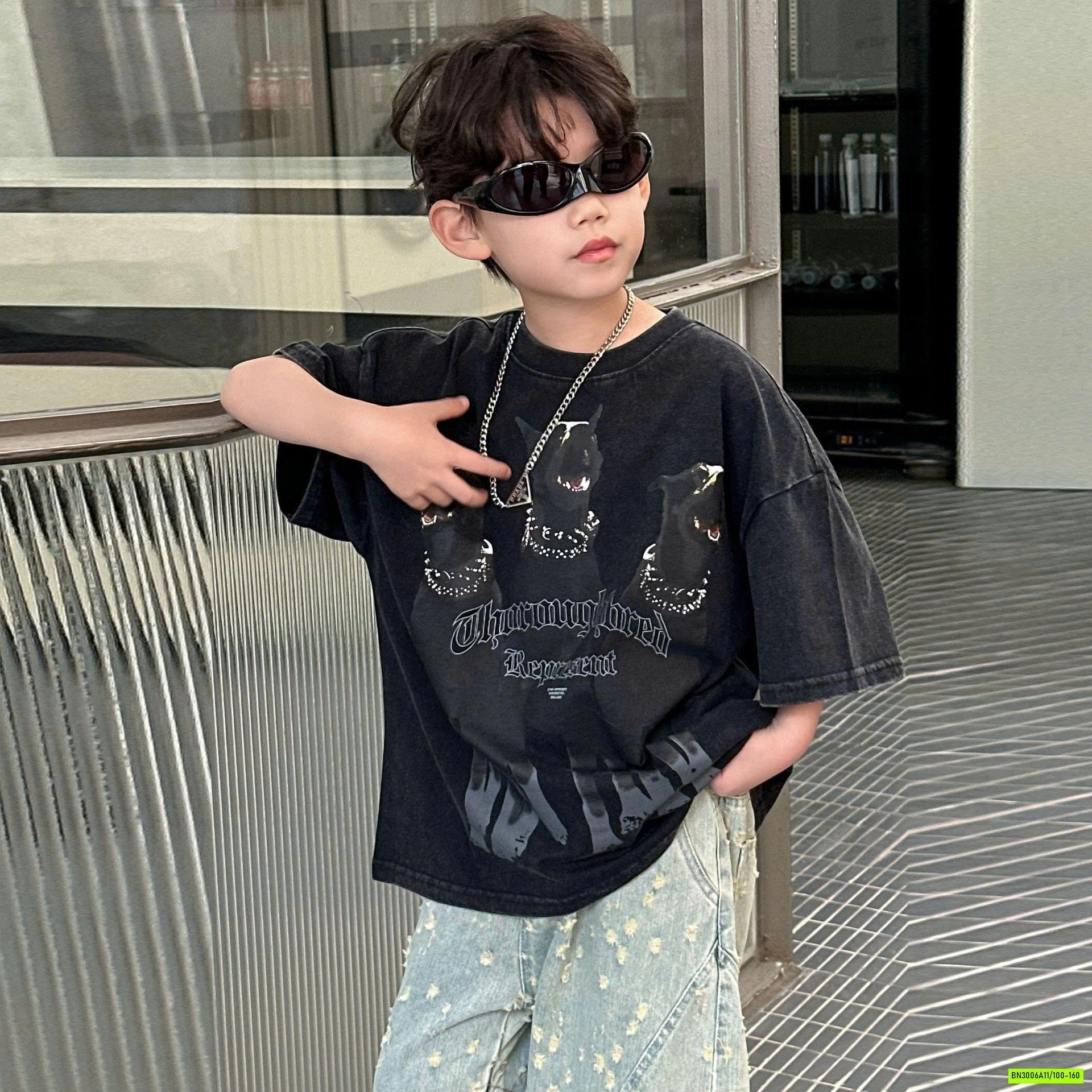 ÁO THUN ĐEN 3 CHÚ CÚN