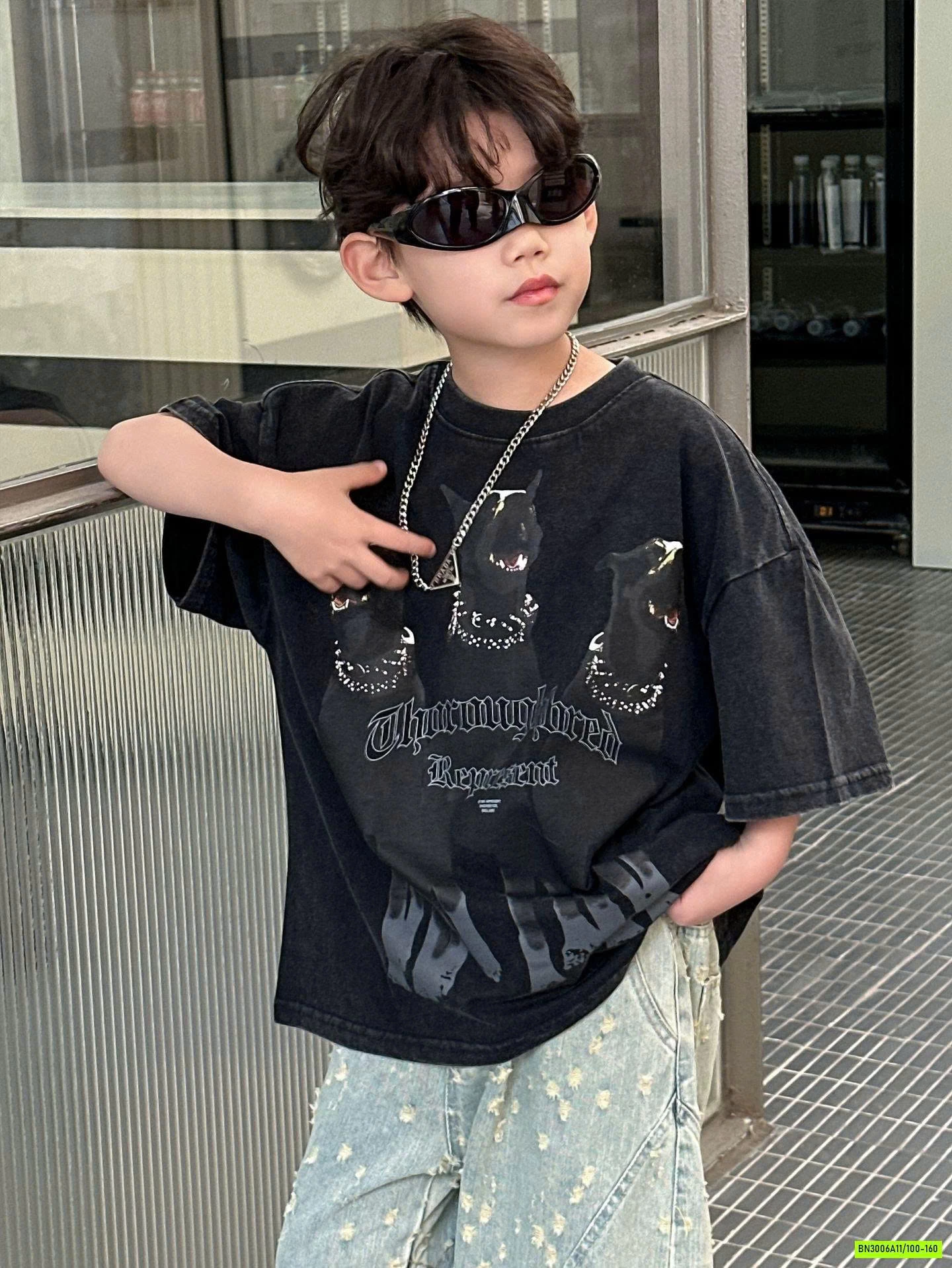 ÁO THUN ĐEN 3 CHÚ CÚN