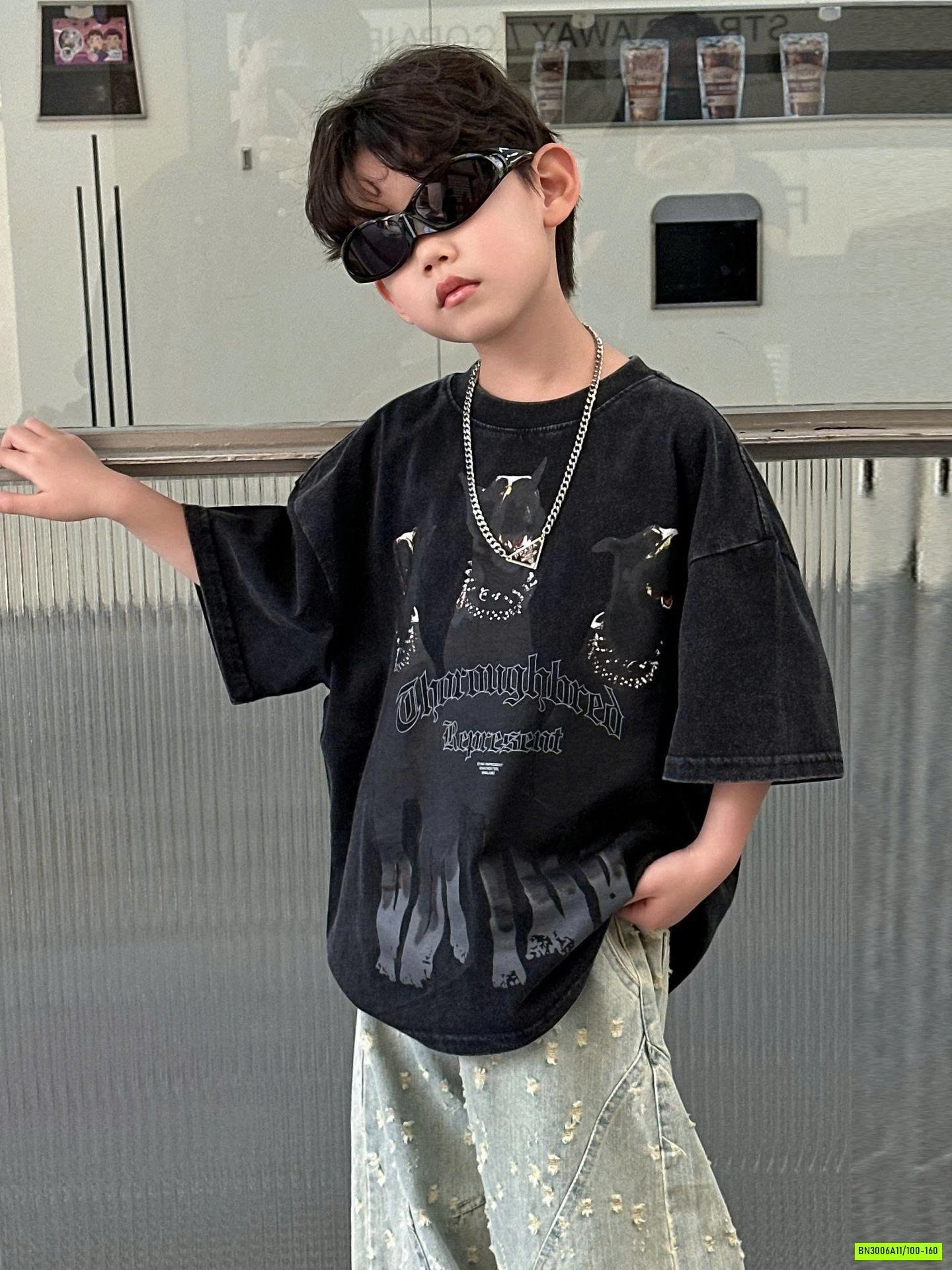 ÁO THUN ĐEN 3 CHÚ CÚN