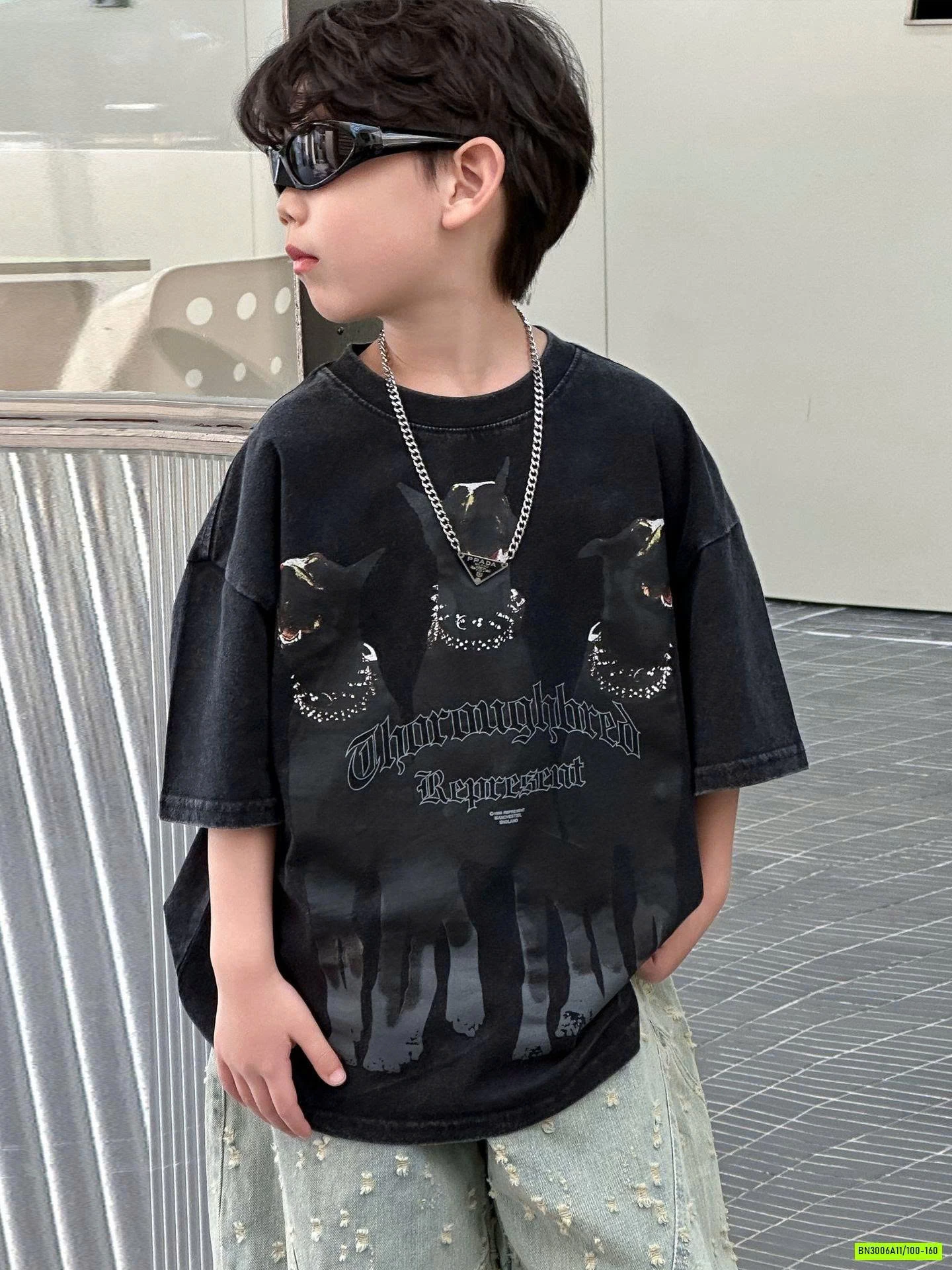 ÁO THUN ĐEN 3 CHÚ CÚN